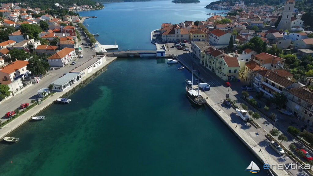 Bridge connecting island Murter with mainland.
